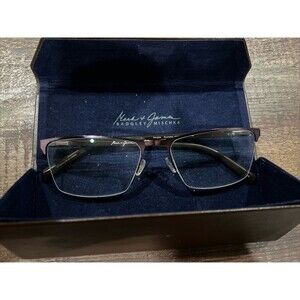 Rare Mark & James Fitzgerald Gunmetal Eyeglasses With Case Frames Only Douglas